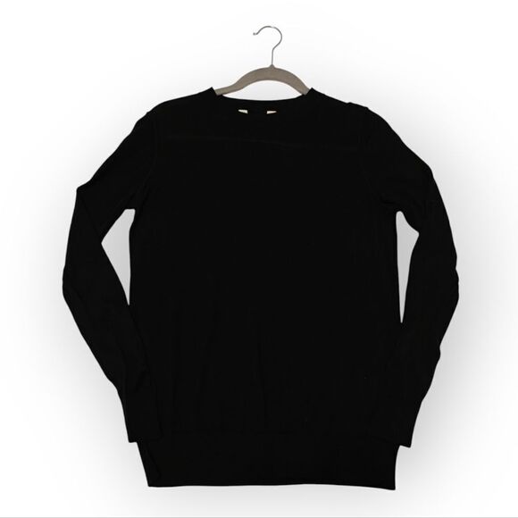 Everlane 100% Wool Black Crew Neck Sweater ling sleeve SZ S - Picture 1 of 6